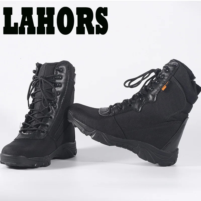 LAHORS Outdoor Men Tactical Boots High-Top Shoes Camouflage Combat Hunting Climbing Hiking Shoes 240708