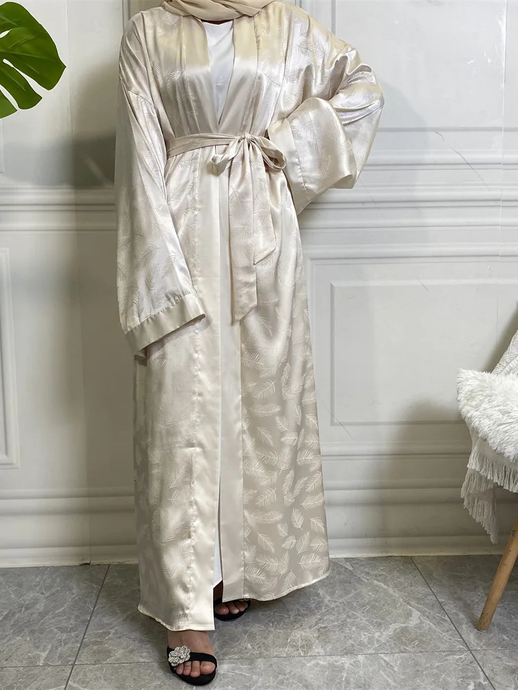 Muslim Abaya Dress Dubai Turkish Dresses Morocco White Robe Islamic Pakistani Clothes Evening Ramadan 240712