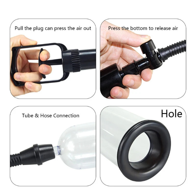 Manual penis pump sex toys for men enlargement vacuum enhancement male masturbator adult extender too 240711