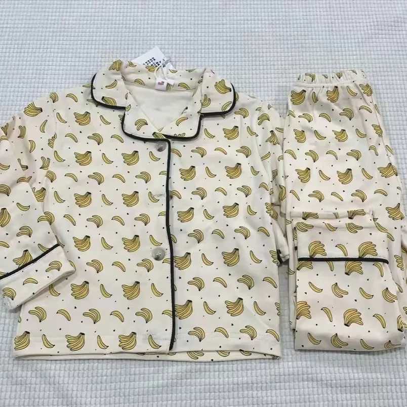 Korean style childrens girls 2-piece autumn long sleeved warm sleepwear top+pants newborn sleepwearW240716