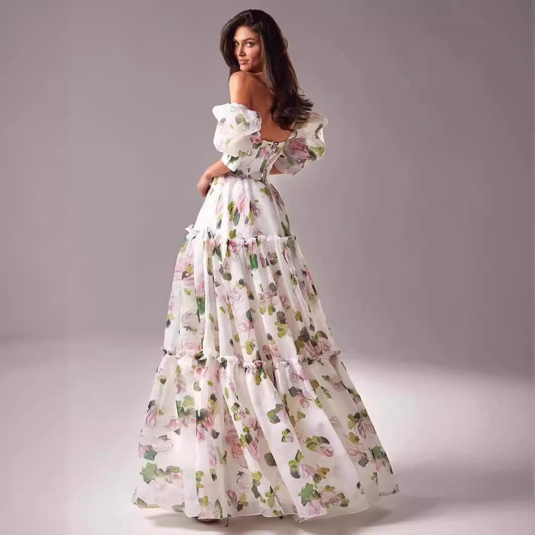 New spring and summefashion, organza fairy style long style temperament evening dress