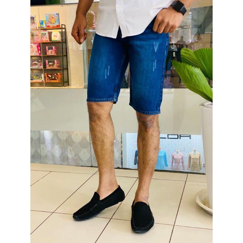 Men's Denim Jeans Short Pant ZIP (28-48) Close pants Ready Stock