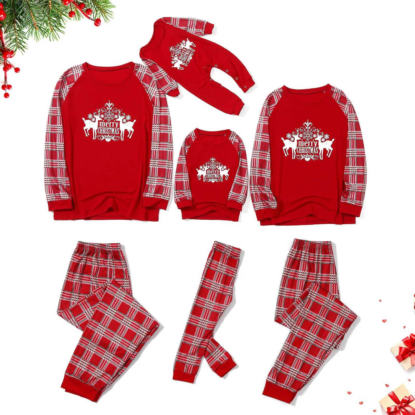 Girls winter clothing baby boys and girls sleepwear sets Christmas letter printing family sleepwear childrens sleepwear 4tW240716
