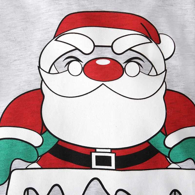 Boys Christmas Pajamas 100% Cotton Childrens Santa Claus Pjs Preschool Clothing Long Sleeve 2-piece Set Pajamas 2-7T DS29W240716