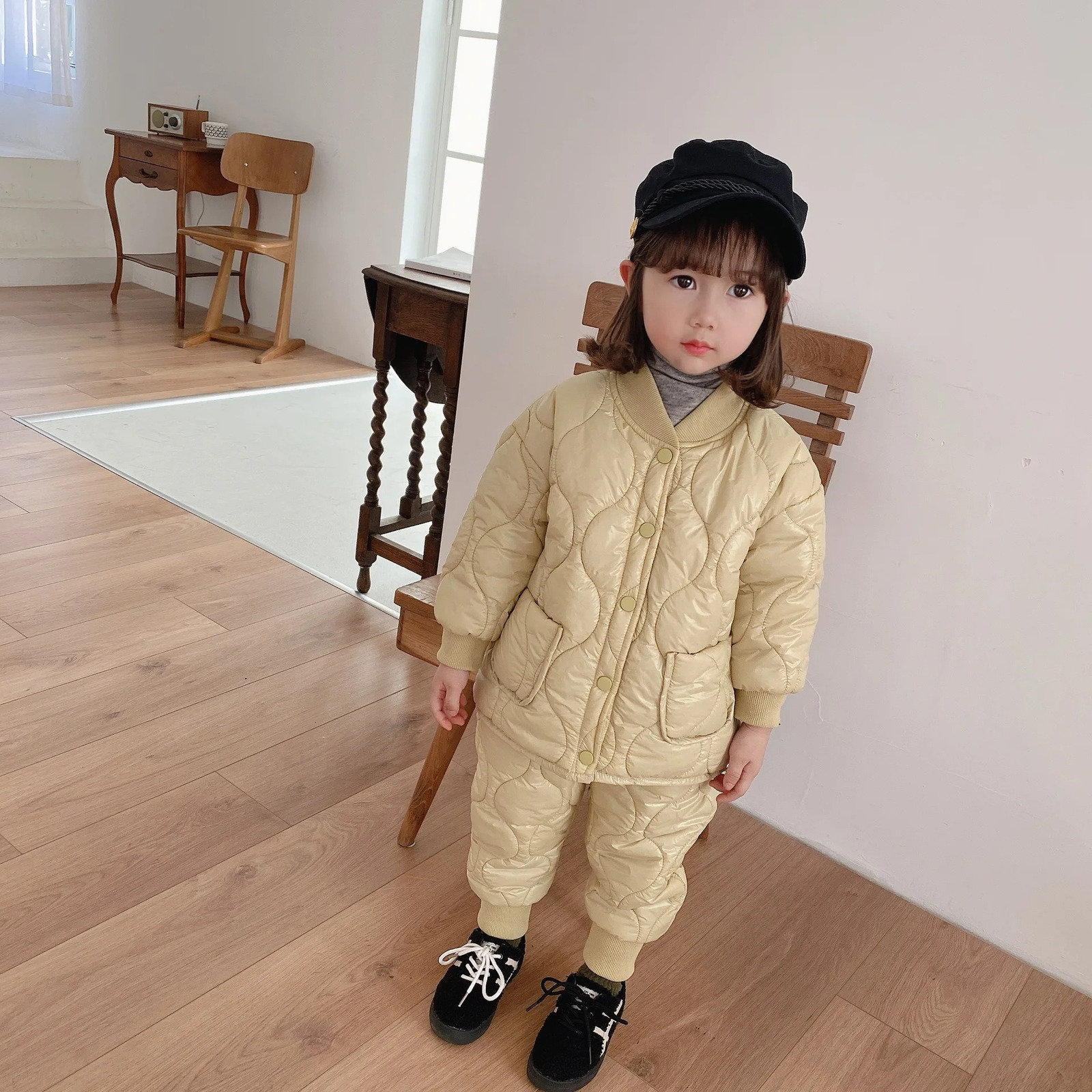 1-6 Years Old Kids Baby Winter Clothes Sets Boys Girls Warm Padded JacketPants 2 Pieces Suit Autumn Korean Casual Outfits 240713
