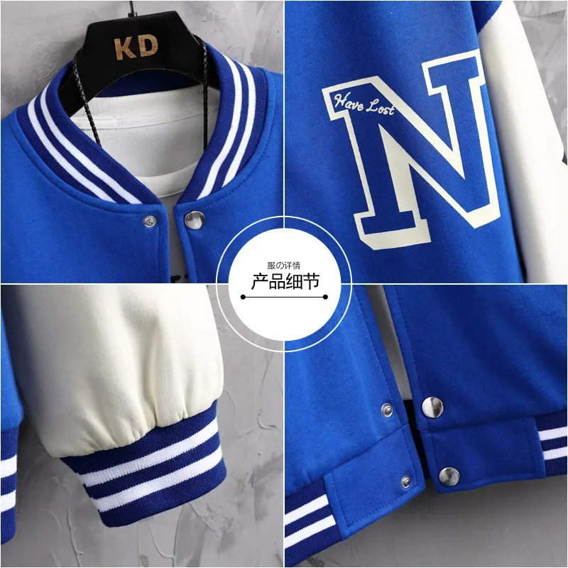 Mens Letter Printed Loose Baseball Jacket Fashion Embroidered Y2K Street Hiphop Retro Uniform Suit Coat 240712