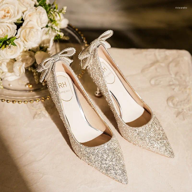 Dress Shoes French Wedding Bridal Show He Main Bridesmaid High Grade Crystal Heels Annual Conference