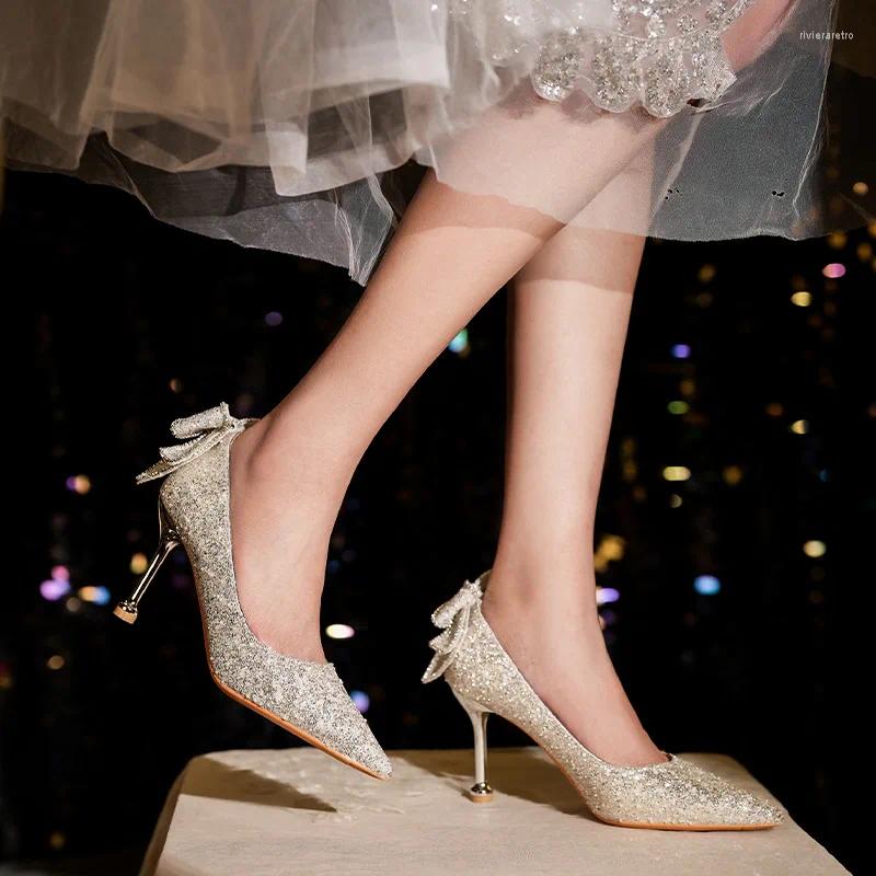 Dress Shoes French Wedding Bridal Show He Main Bridesmaid High Grade Crystal Heels Annual Conference