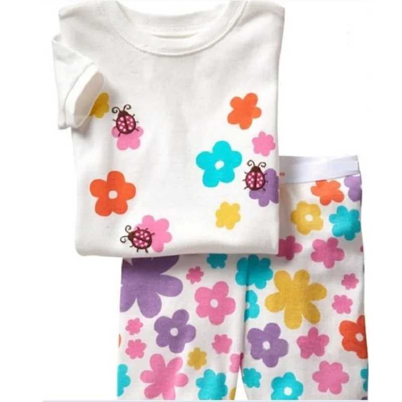 Strawberry Baby Summer Pajama Set Pink Childrens Pajama 100% Cotton 2017 Latest Fashion Childrens Pajama Set T-shirt PantsW240716