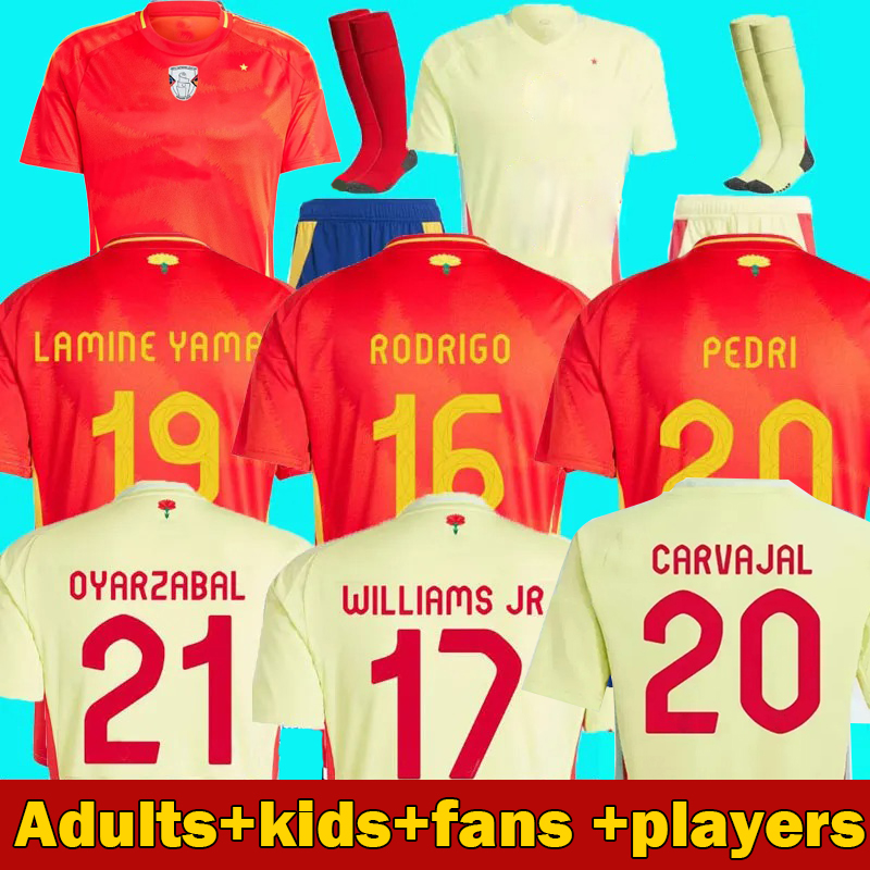 2024 soccer jersey 24 25 kids kit 2025 national team home Men's football shirt PEDRI MORATA FERRAN KOKE GAVI LAMINE YAMAL fans Player LLORENTE ANSU FATI CARVAJAL OLMO