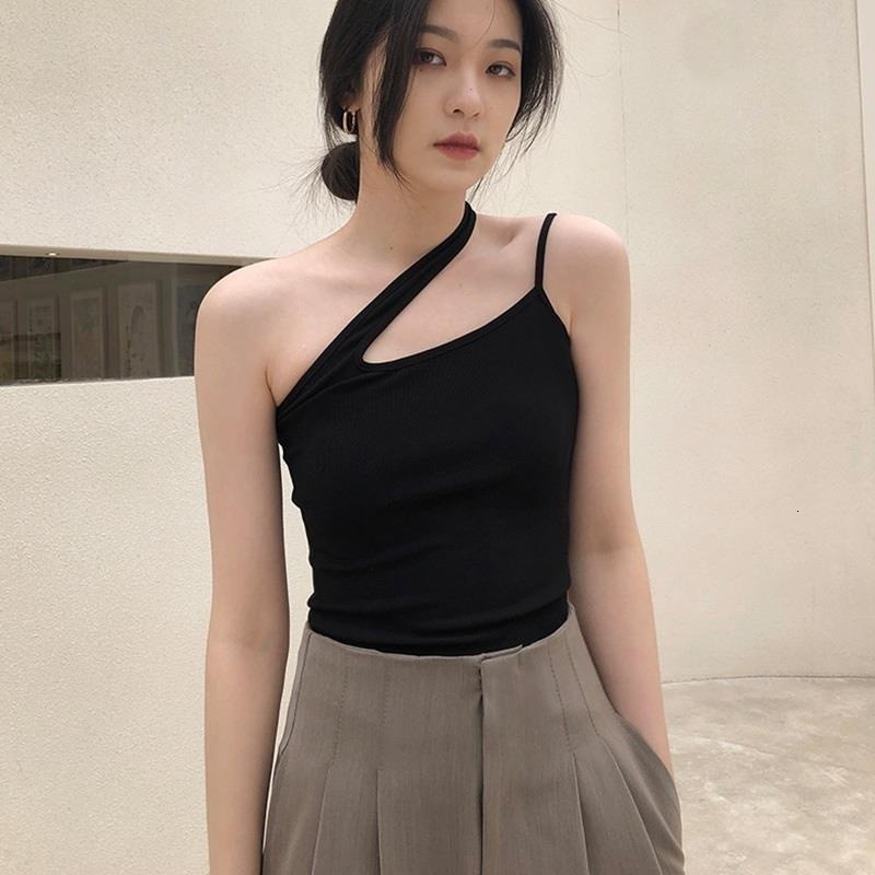 Sexy Hanging Neck Tank Outwear Bottom Top Slim Fit Short Women's Sports Spicy Girl Cross Back Beauty for Women