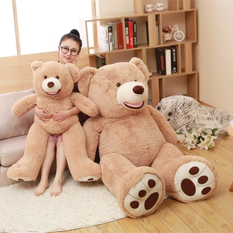 100-260cm unstuffed America Giant Bear Plush Toy Soft Bear Skin Birthday Valentines Gifts For Girl Kids Toy 240715