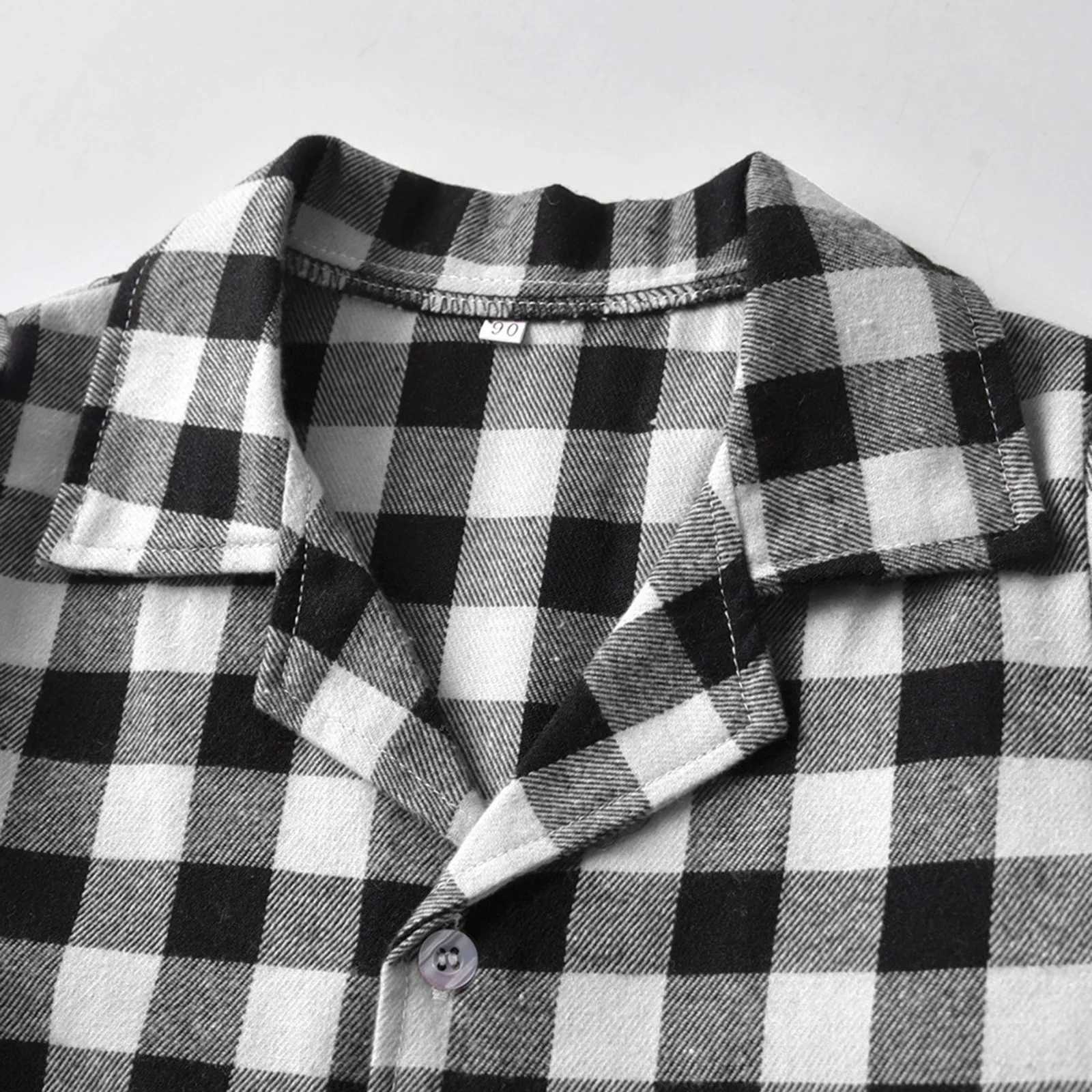 0-5 year childrens clothing set boys and girls sleepwear plain weave sleepwear long sleeved autumn and winter childrens sleepwearW240716