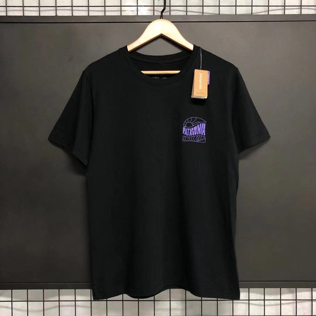 American Dad wave graffiti three color front and rear large picture slim fit version cotton leisure summer trend short sleeve