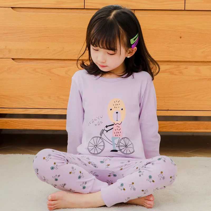 Childrens sleepwear for ages 3 to 8 autumn and winter baby clothing sleepwear set boys sleepwear childrens sleepwear cotton sleepwearW240716