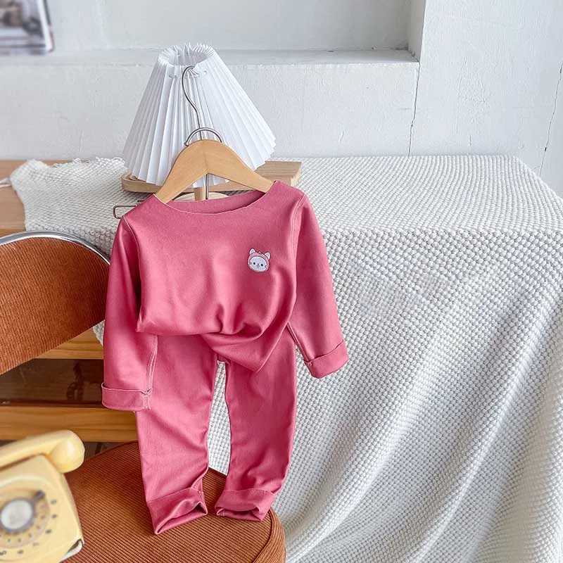 2PCS/Set Childrens Pajama Set Baby Boys and Girls Cute Casual Pajama Set Childrens Long Shorts+Pants Soft Pajama Family Sports Pajama SetW240716