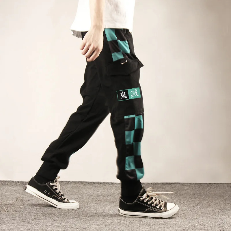 Anime COSPLAY Overalls Kamado Tanjirou Agatsuma Zenitsu Tomioka Giyuu Sweatpants Casual Cargo Pants Fashion Unisex 240715