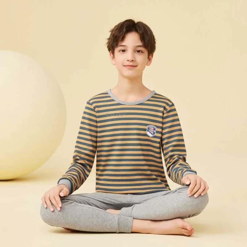 Winter cotton sleepwear for boys and girls childrens home clothing childrens sleepwear teenagers sleepwear 8 10 12 15 18YW240716