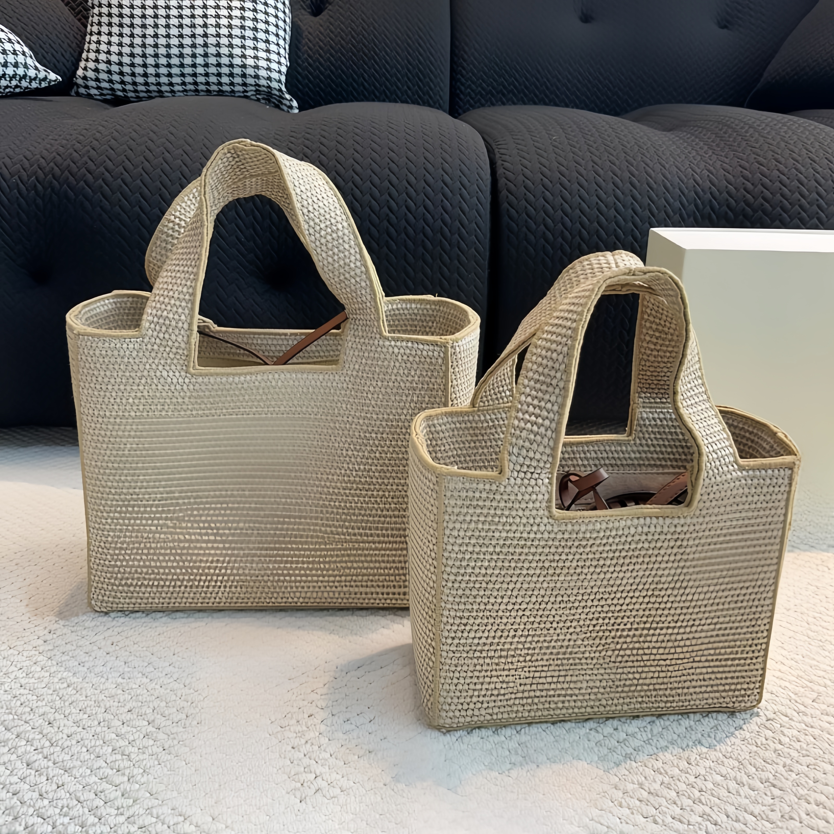 Tote Handbag Woven Designer Straw High-Capacity High Quality Large Handbag Shoulder Summer Women's Leisure Beach Bag Multifunctional Bag