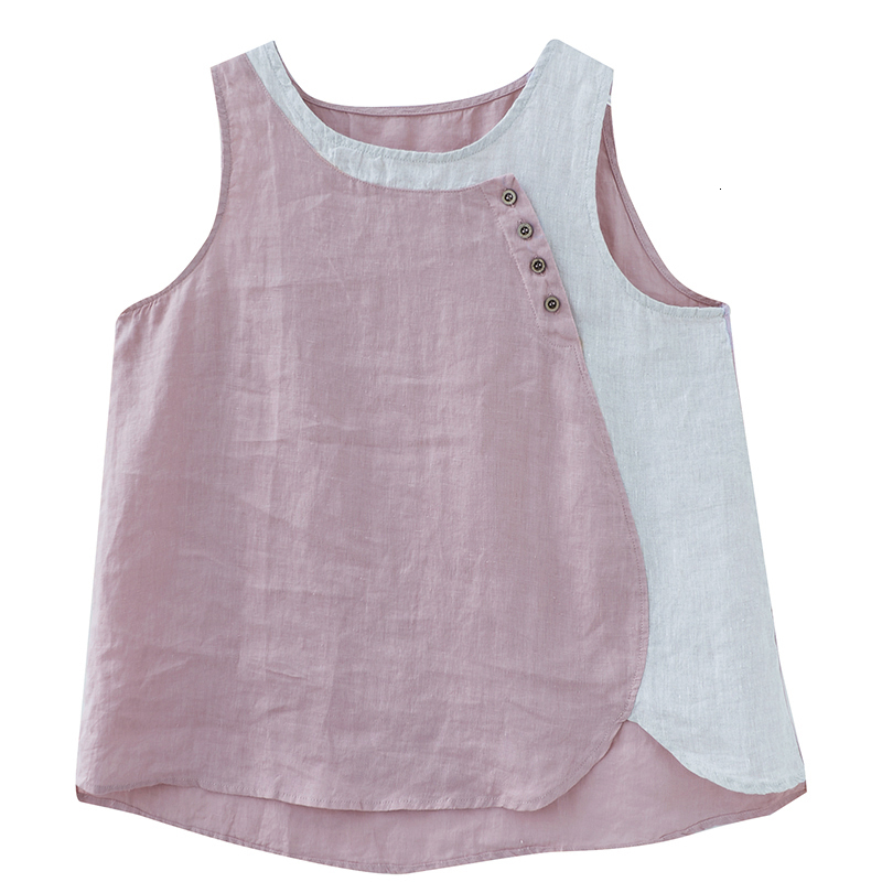 Summer ethnic style women's loose base top outside and a small vest for wearing on the inside