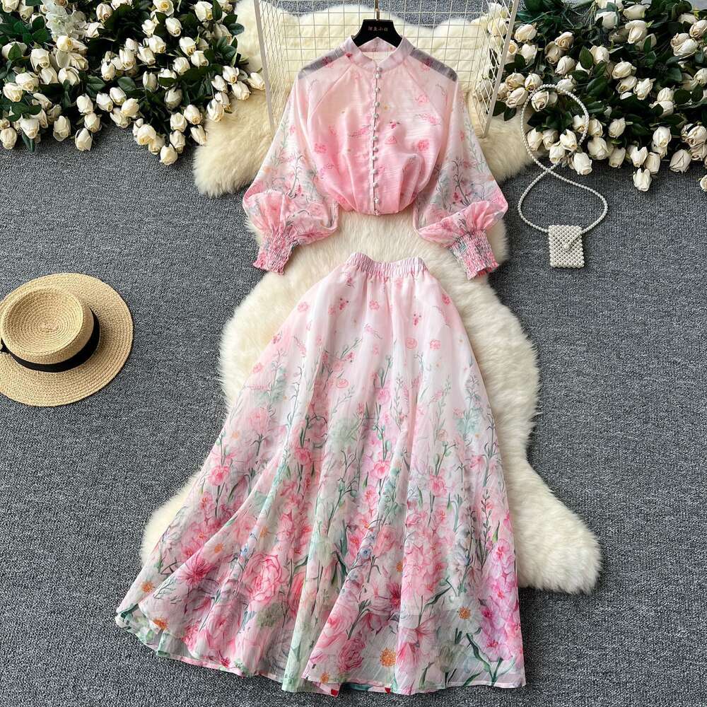 Scrubs New Product New Arrival Long Gentle Wind French High Elasticity Show Thinness Ventilation Fashion Versatile New Pattern Self-cultivation Loose