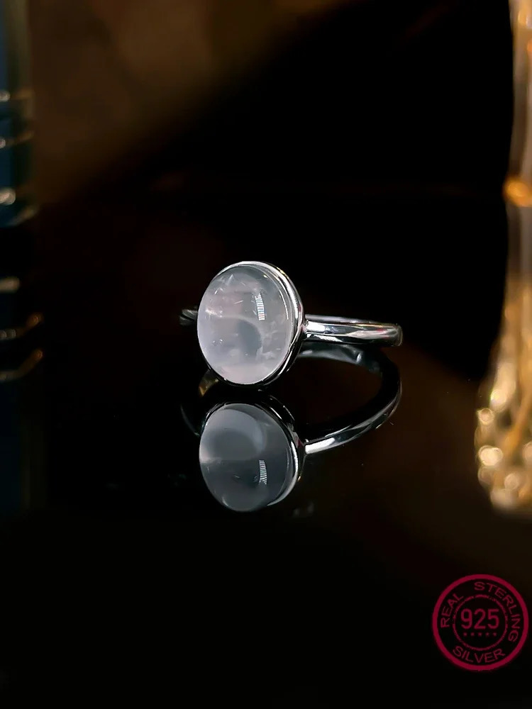 2024 Natural foam jade ring ordinary ring egg face high ice ring Chinese style comparable to jade exotic wedding 240805