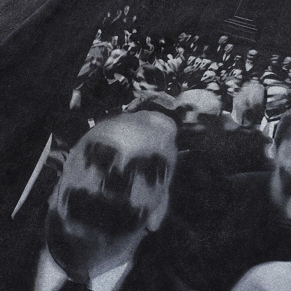 Evils Print Graphic T Shirts Oversized Vintage Long Sleeve Goth Men Y2k Grunge T-shirts Streetwear Loose Harajuku Anime Tops Tee 240716