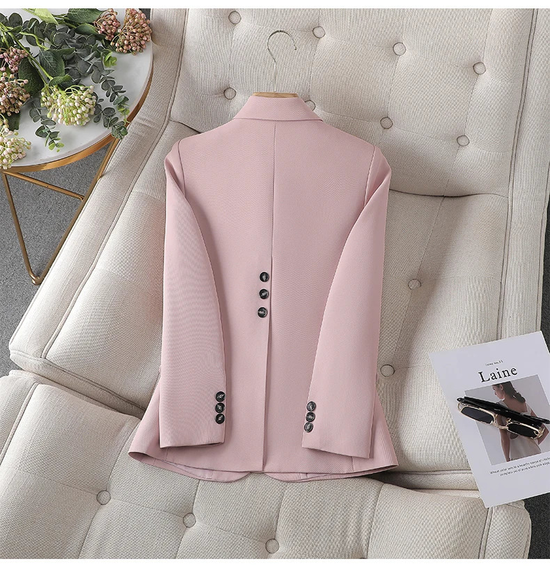 ZJYT Elegant Chic Blazer Mujer Women Coat Jacket Office Lady Casual Outerwears Veste Femme Autumn Korean Fashion Casaco 240712