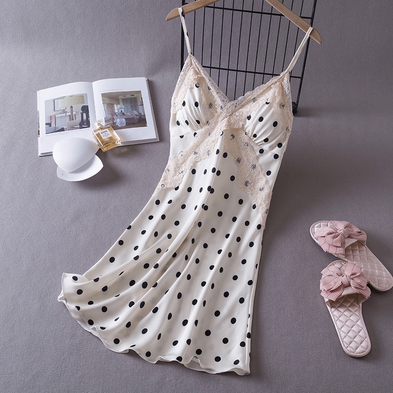 Sexy Padded Pamas For Women Ice Silk Suspender Short Two Piece Set Sleepwear