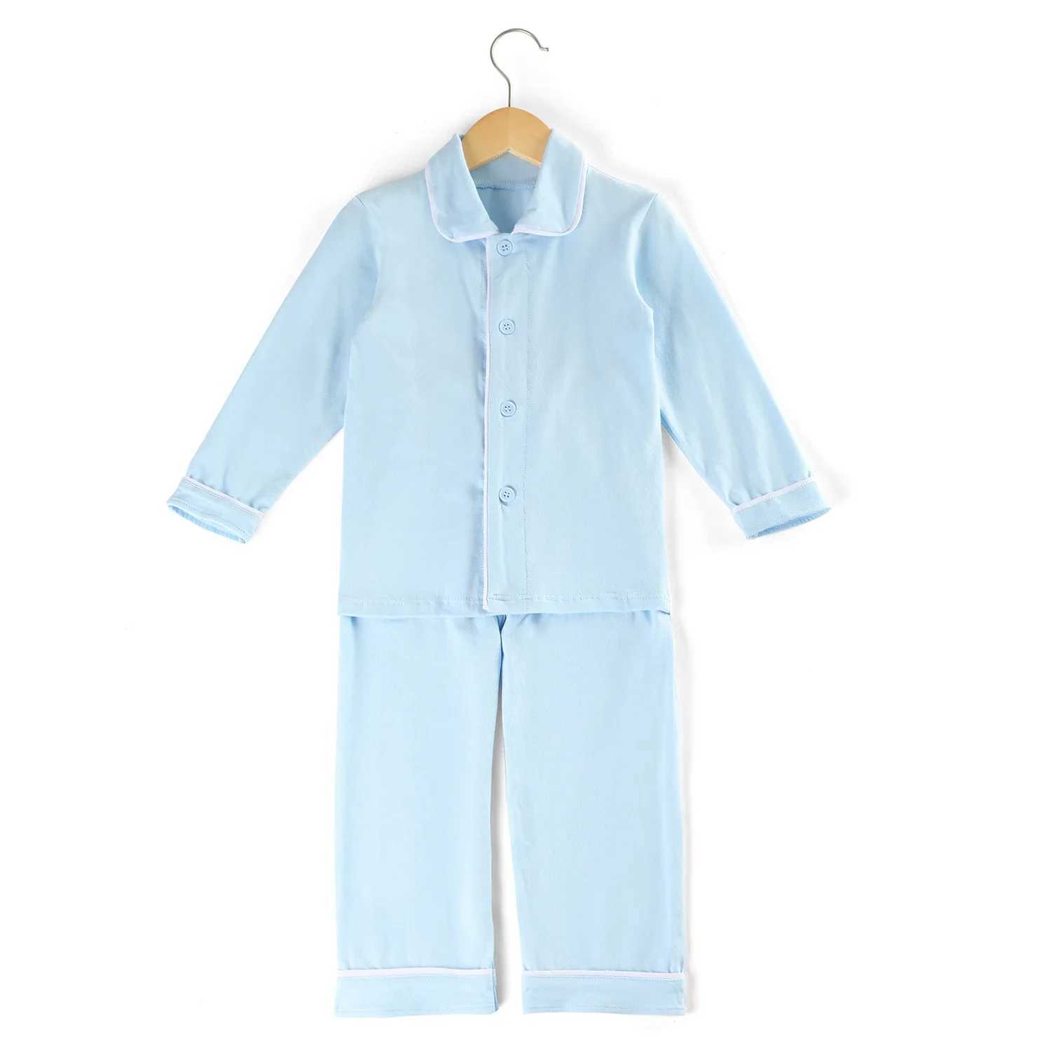 Mudbala 2022 Cotton Long sleeved Autumn/Winter Pajama Childrens Pajama Set Boys and Girls Ruffled Pajamas for PreschoolersW240716