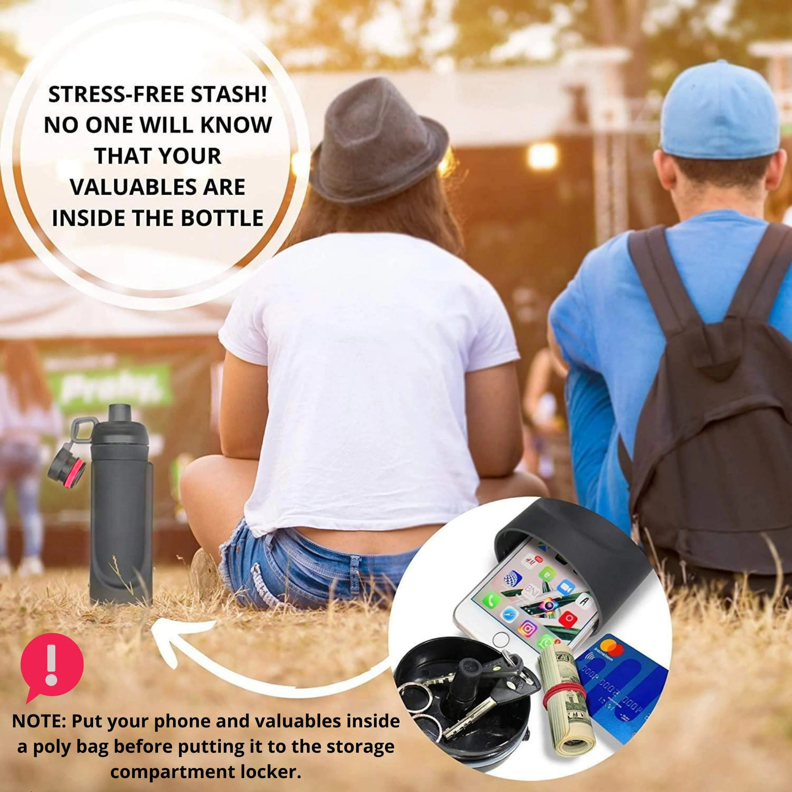 Diversion Water Bottle Hidden Safe Travel Home Safes for Money Keys Cash Storage Box Secret Hidding Compartment Stash Spot Can 240719