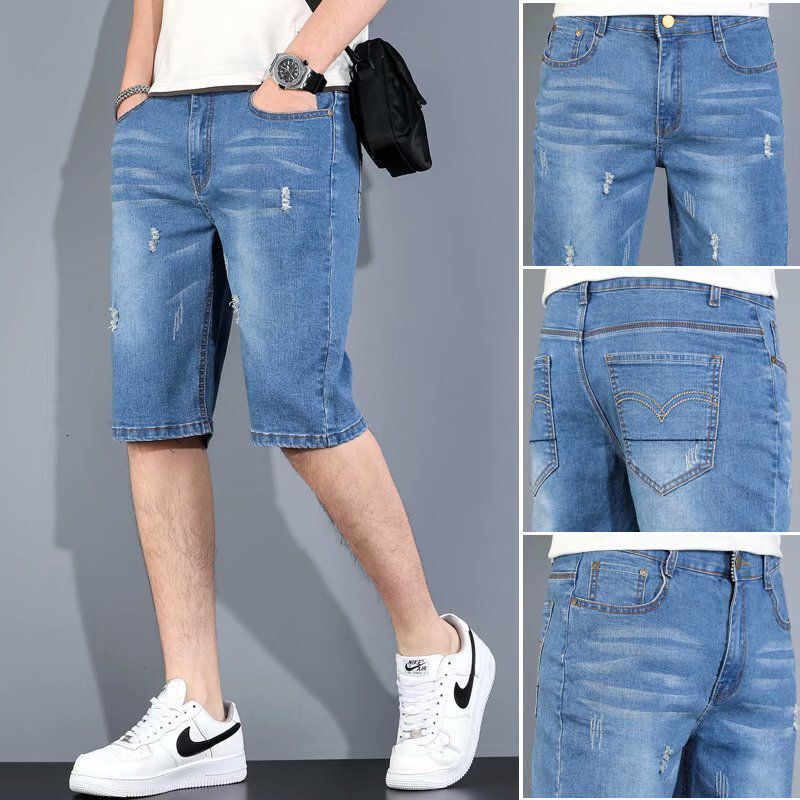 Men's Denim Jeans Short Pant ZIP (28-48) Close pants Ready Stock