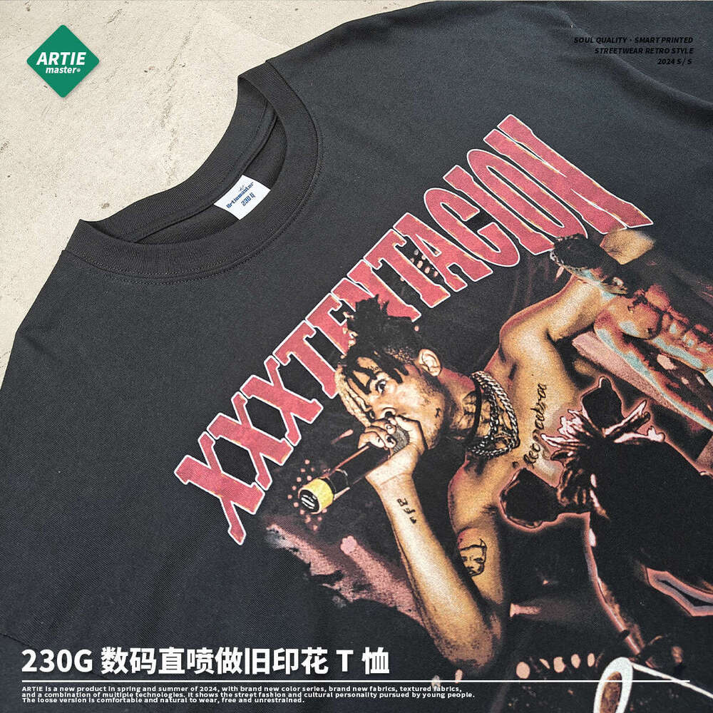 High Street Hip Hop Long Sleeve Tee Shirts Summer Printing Short Sleeve Pure Cotton Brushed Round Neck Plaid Chiffon Man Woman Tees Tops Solid Turtlen
