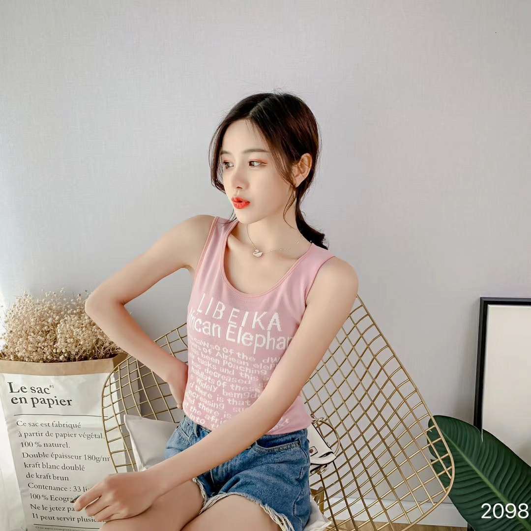 New camisole, women's short bottom, Korean version sleeveless, summer slimming look, inner outfit