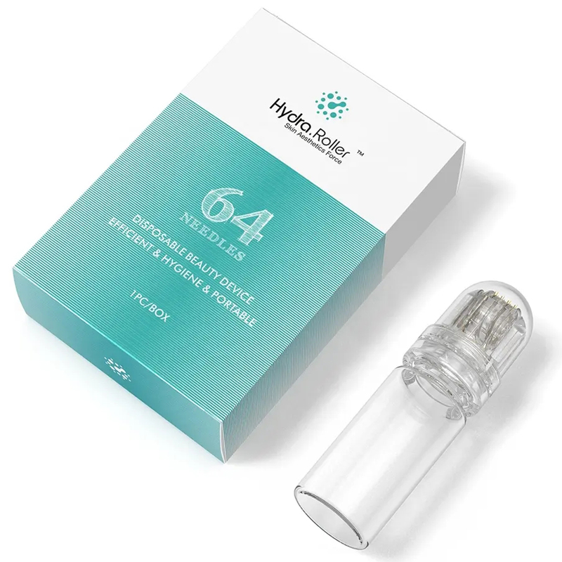 64 Hydra Roller Micro-Needling 64Needles Derma Roller for Beard Hair Re- Growth Skin Care Body Beauty Microneedle roller No Liquid