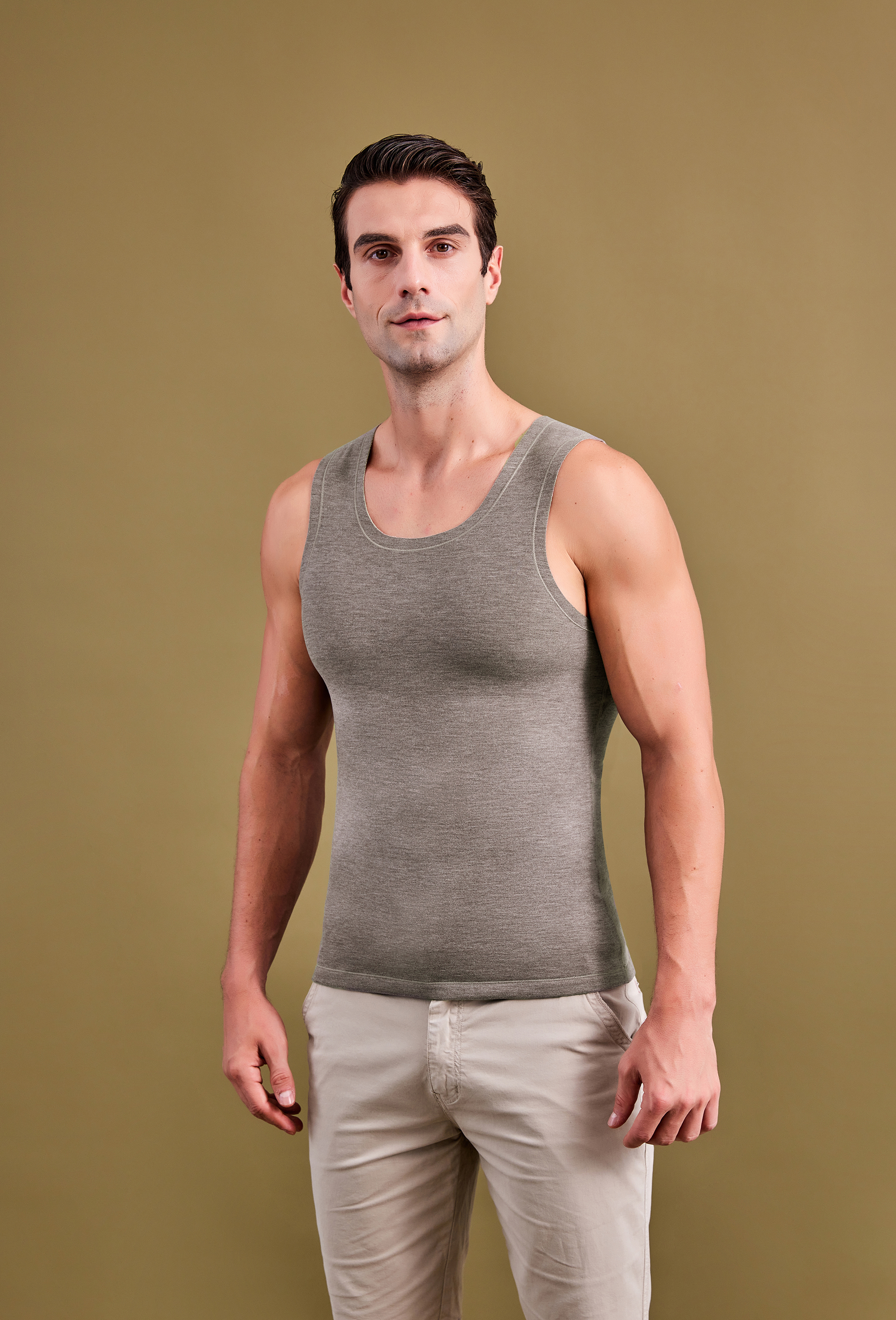 Men's thermal vest for winter slimming, warmth and mosquito prevention 24S08