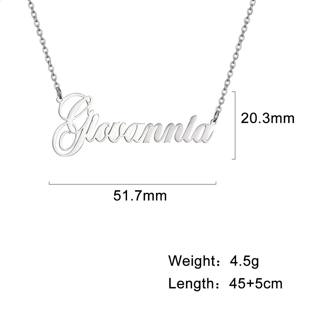 Sipuris custom name necklace personalized gold stainless steel suitable for women and men jewelry wedding gifts 250210