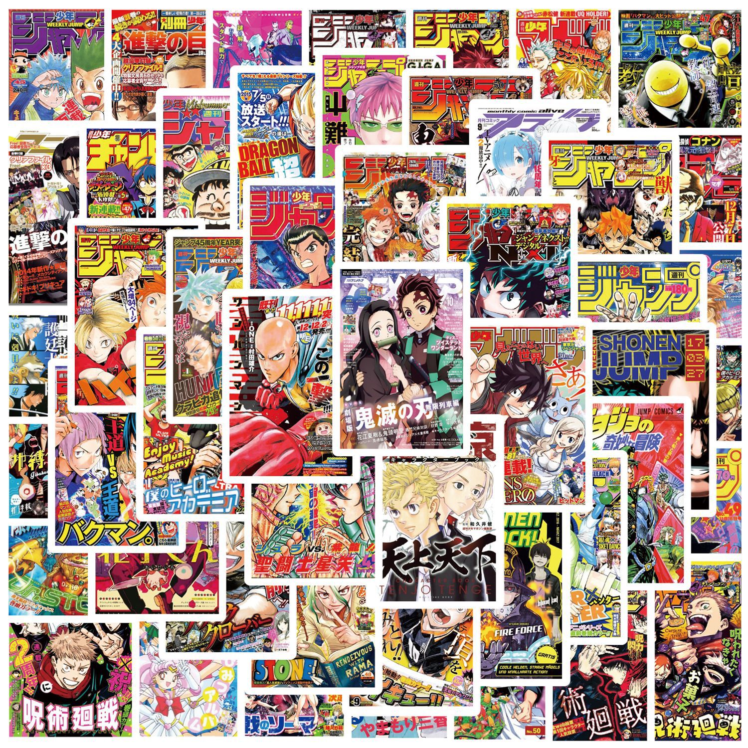 200pcs/lot Guitar Anime Poster Waterproof Stickers Cartoon DIY Graffiti Decals For Motorcycle Car Luggage iPad Phone Scooter Games Skateboard Notebook