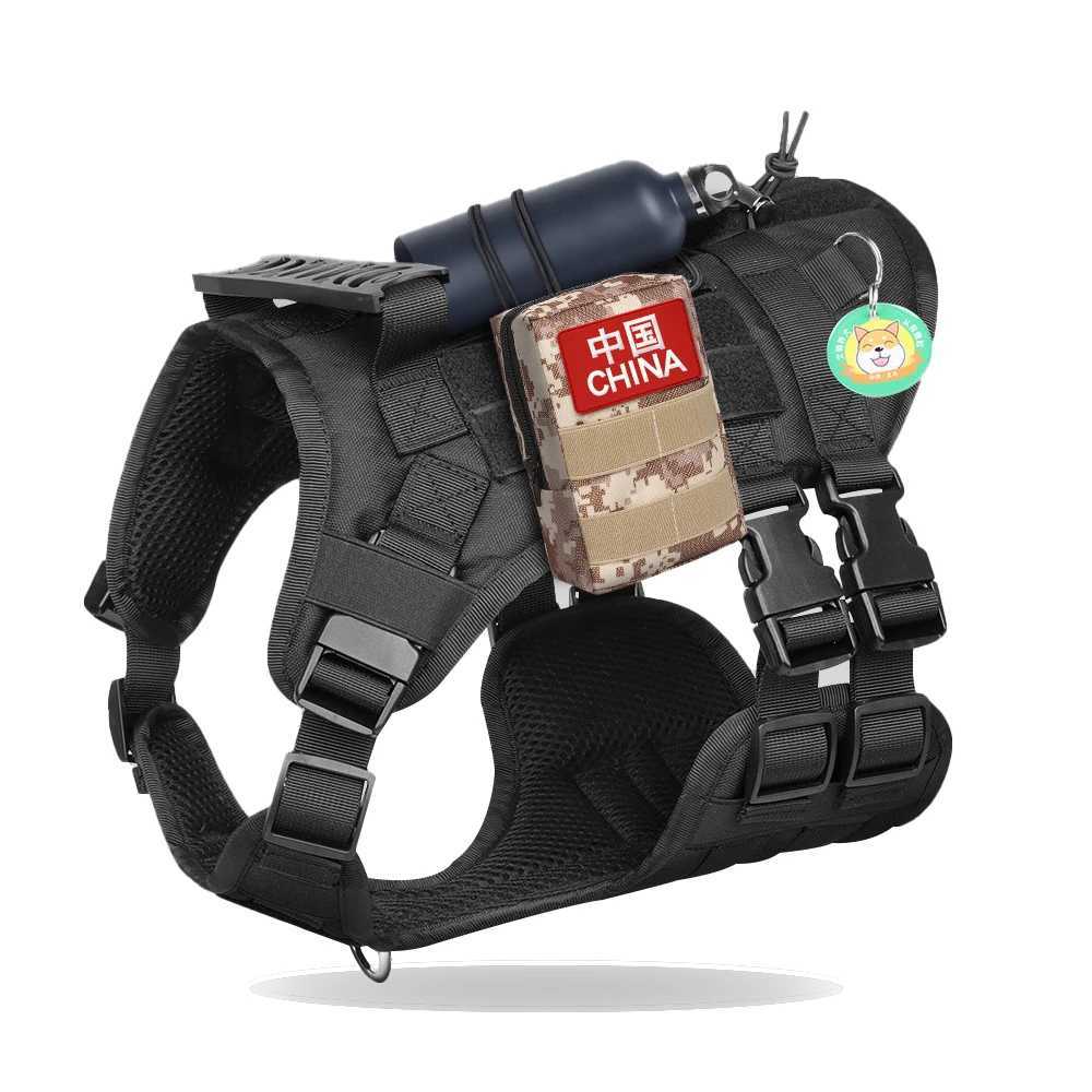 Tactical dog harness with handle and belt military dog walking accessory used for Rowena medium-sized large dog and puppy harness X250326