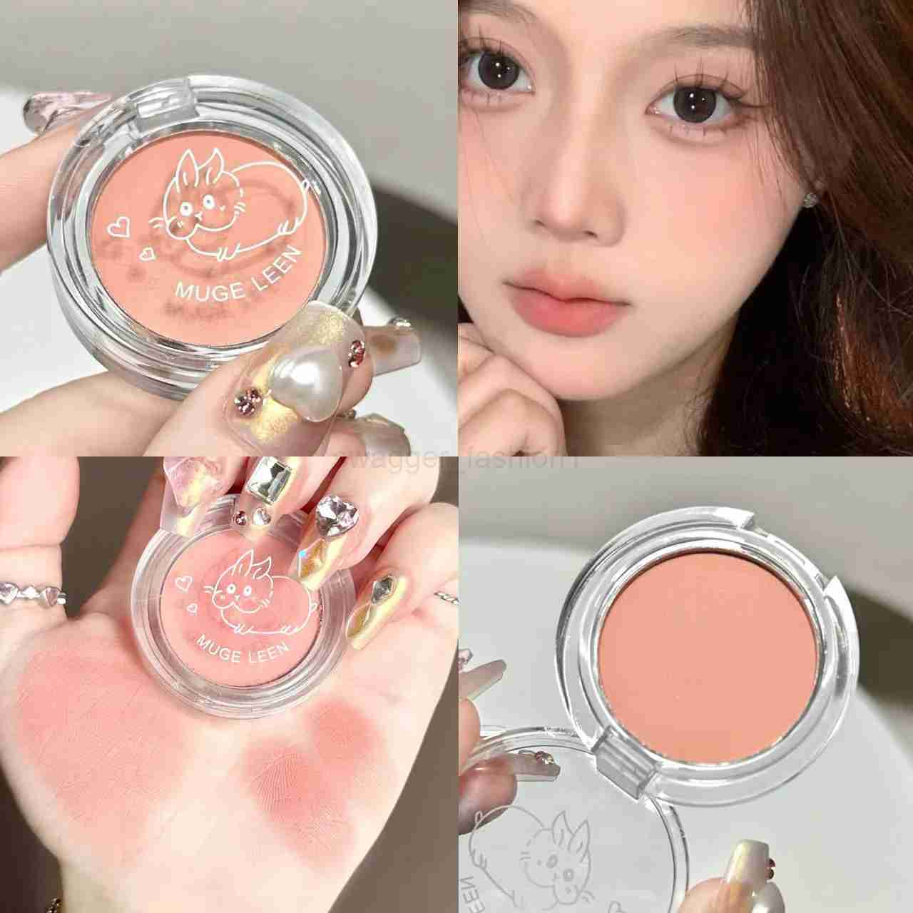 Face Blusher Matte Natural Cheek Tint Brighten Face Waterproof Face Contouring Cosmetics Blush Powder Soft Female Makeup 1pcsB240722