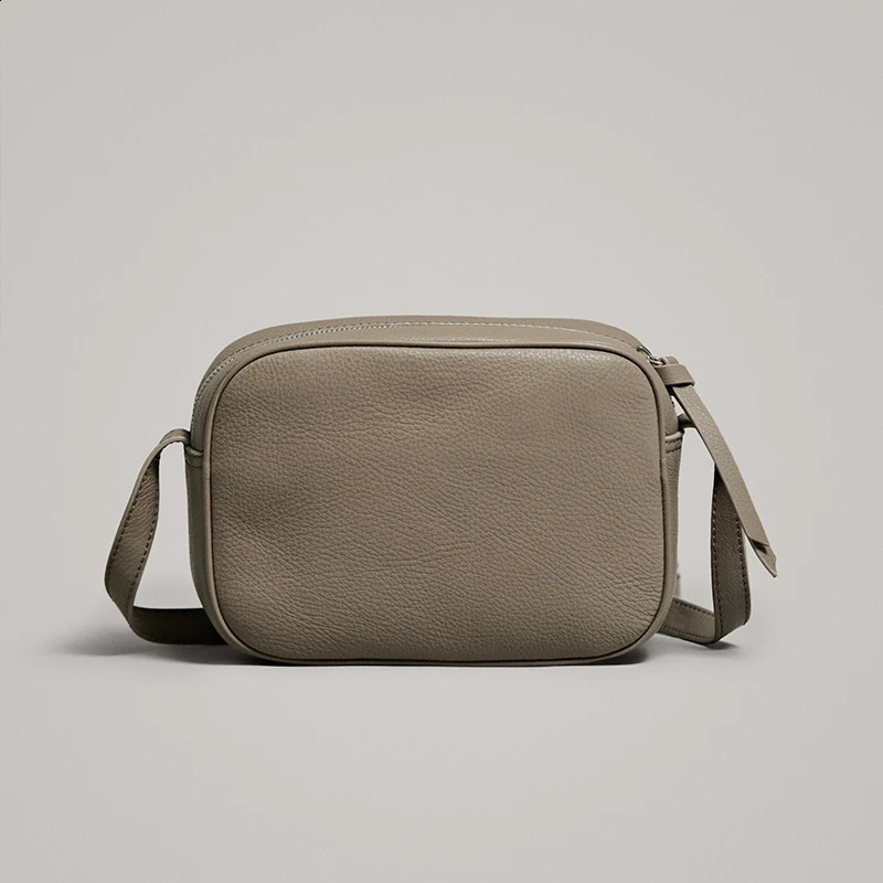 LINJER STRICKLIN Womens Genuine Leather Cross body Retro Casual Edition Shoulder Denim Simple Small Square Bag 240817