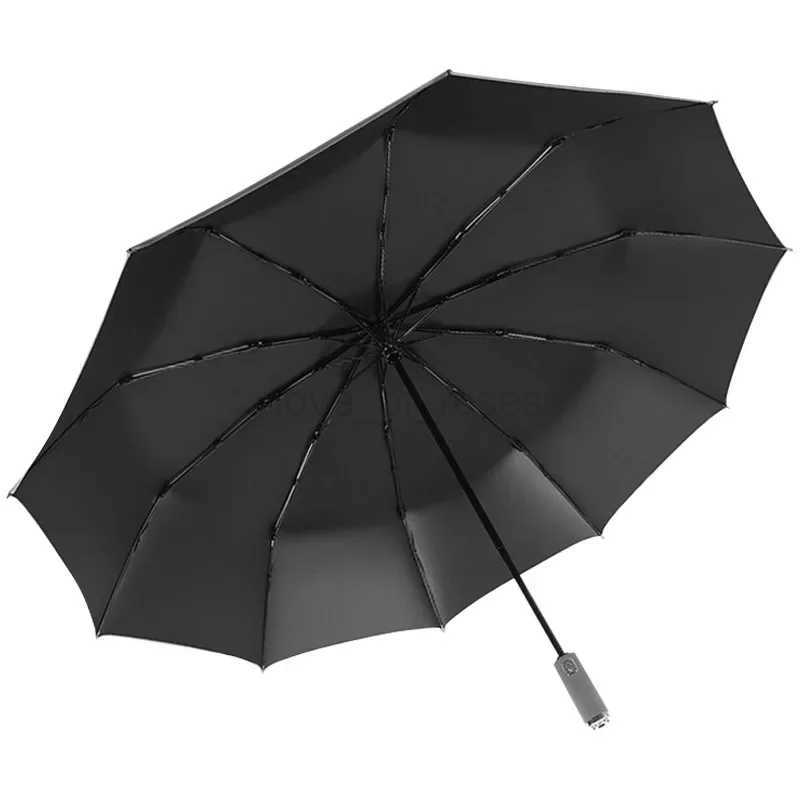 Windproof 3 Storm Large Women 130cm Men Paraguas Foldable For Travel Strong Rain Size Big Family Umbrella FoldingM240722