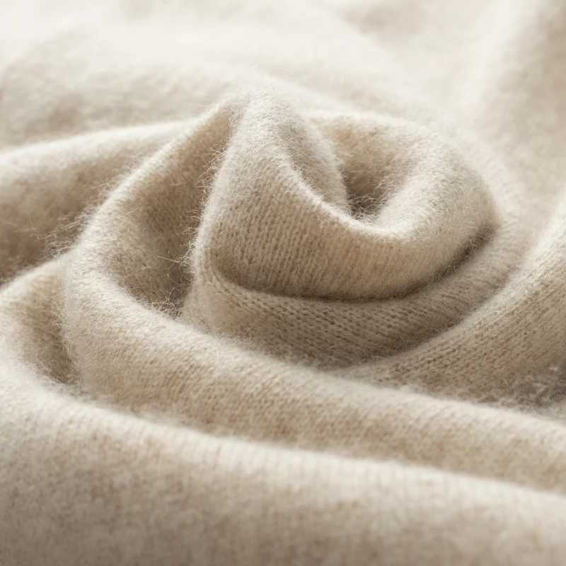 Spring Autumn New 100% Cashmere Sweater Mens High Turnover Collar Knitted Pullover Fashion Slim Fit Knitted Bottom Shirt Z240912