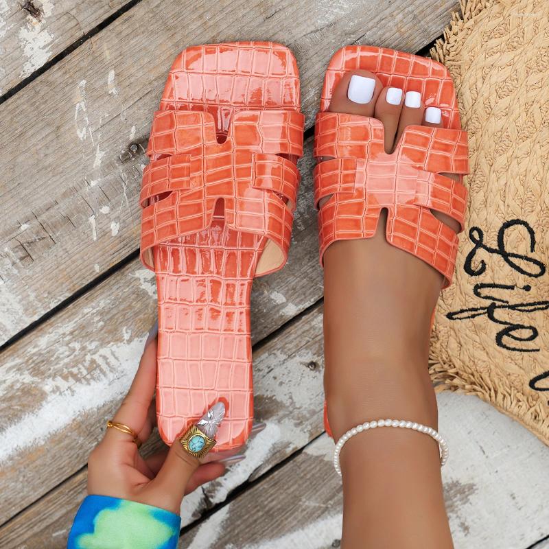 Sandals 2024 Summer Fashion Women Slippers Gold Plus Size Shoes For Designer