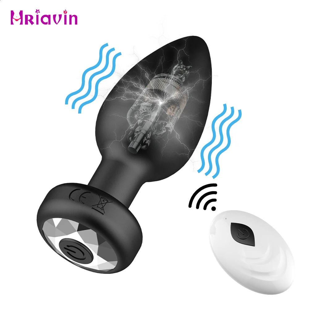 Anal Plug Vibrator Butt Portable Massager for Women Female 10 Speeds Prostate Wireless Remote Control Gay Sex Toy 240711