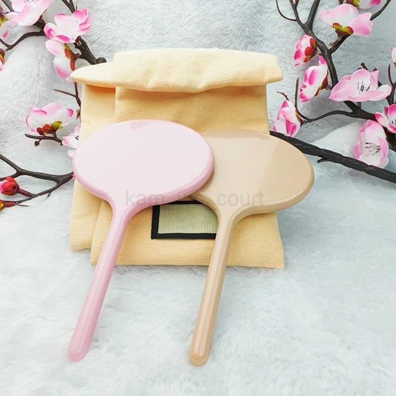 Eyelash Extension Handheld Makeup Mirror Oval Makeup Vanity Mirror With Handle Hand Mirror SPA Salon Compact MirrorsM240722