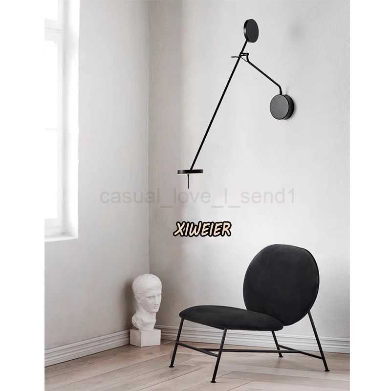 Minimalist Italian restaurant living room background wall light Nordic black adjustable light study office area wall lightCL240722