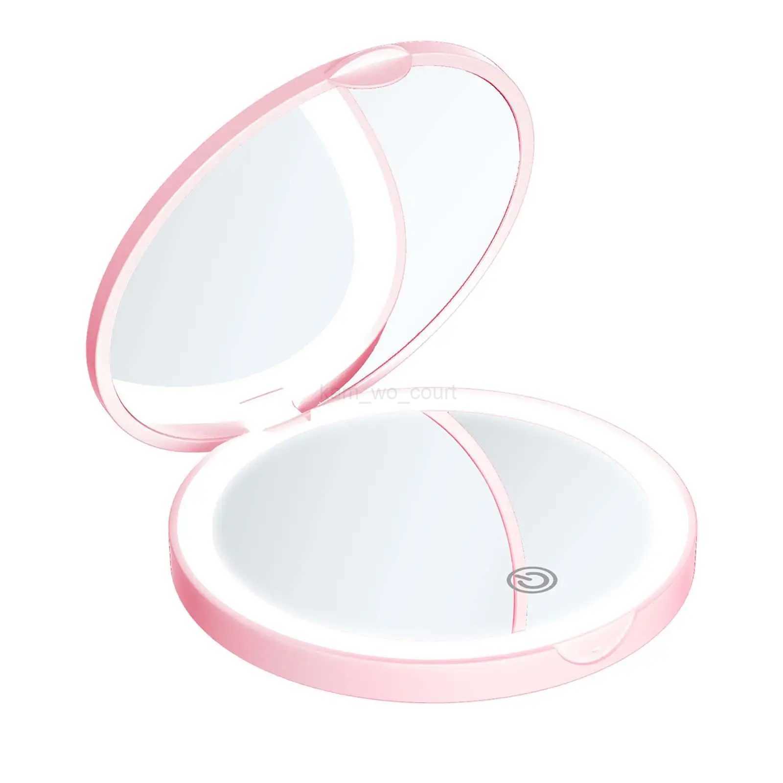 Lighted Travel Mirror 2x Magnification with Light Folding LED Compact Mirror for Travel Pocket Purse Women Girls ValentineS DayM240722 - view 5