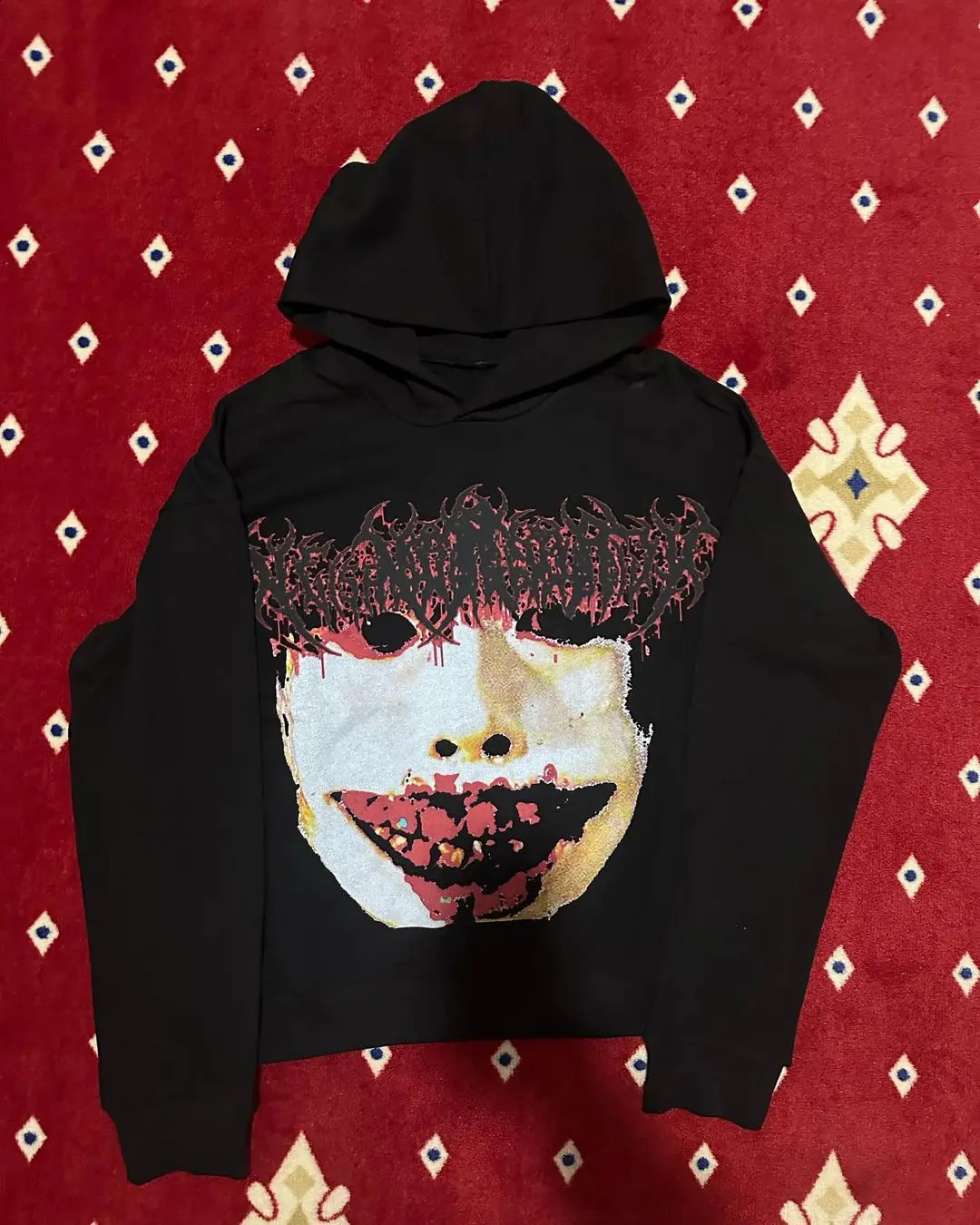 Harajuku Stylish Retro Angel Hoodie Oversized Streetwear Tops Sweatshirt Y2k Clothes Gothic Grunge Hoodies Women Men Clothing 240819