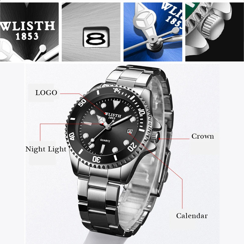 Automatic Watches Swiss Green Swimming Switzerland Wristwatch Men Aaa Clock Automatico Mechanical Luminous Original Hours 240716